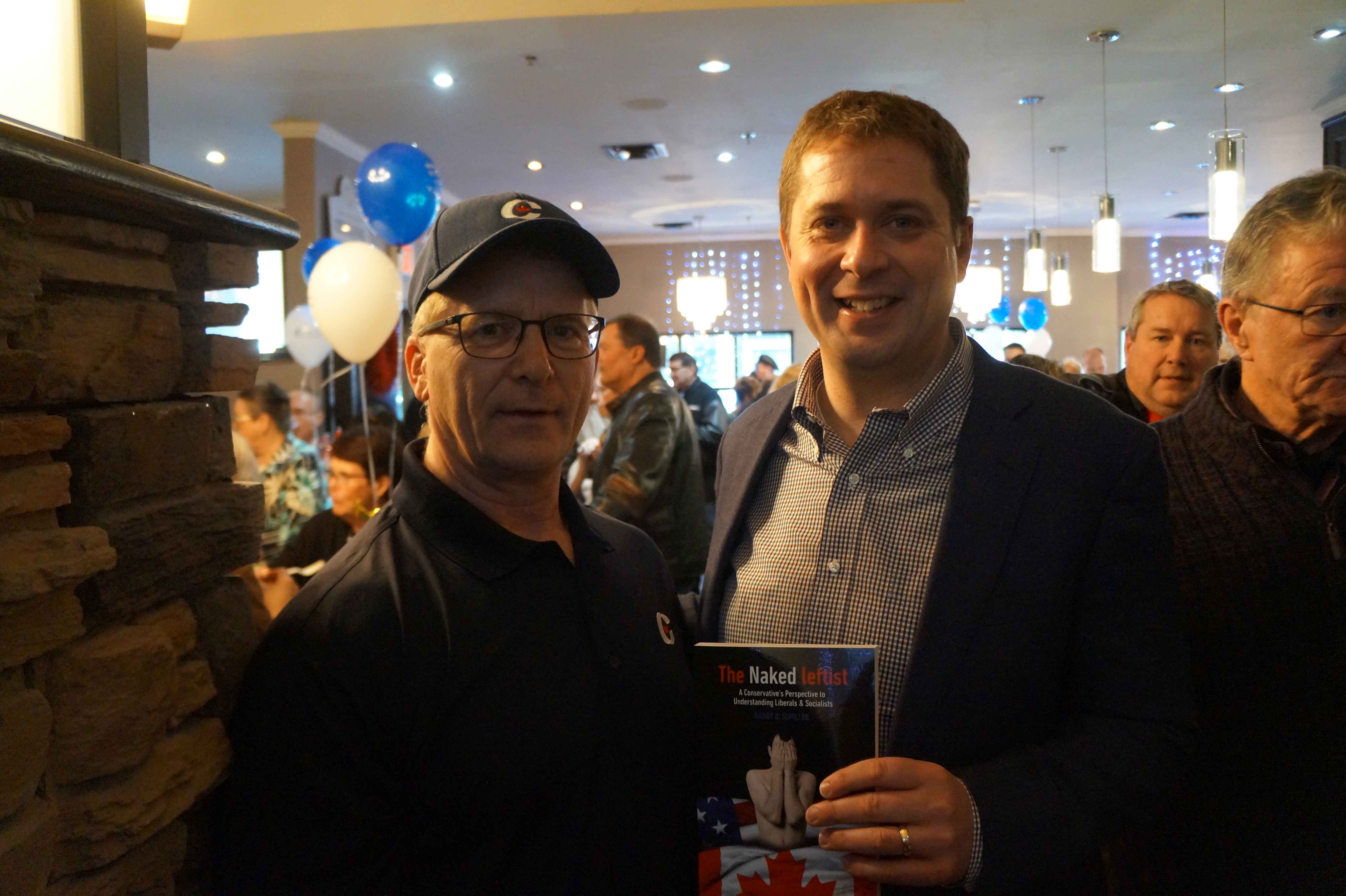 Randy with the next Prime Minister, Honourable Andrew Scheer, Regina, May 2018